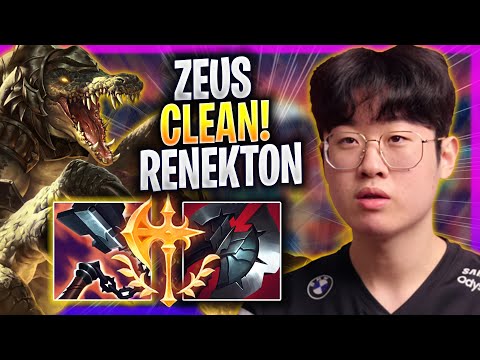 ZEUS IS SO CLEAN WITH RENEKTON! - T1 Zeus Plays Renekton TOP vs Illaoi! | Season 2023