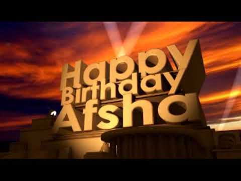 Happy Birthday Afsha