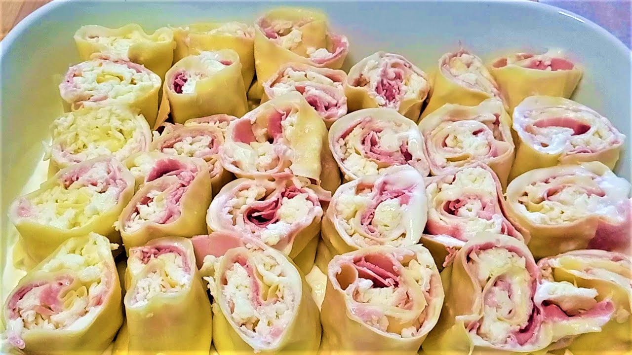 ROSE DI LASAGNE RIPIENE CON COTTO, FORMAGGIO E BESCIAMELLA - PRIMO DI PASTA FRESCA AL FORNO