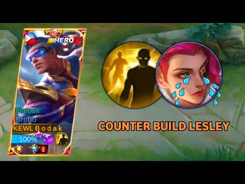 COUNTER BUILD FOR LESLEY - BRUNO BUILD AND EMBLEM Mobile Legends Bang Bang
