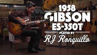 Video thumbnail for 1958 Gibson ES-350T played by R.J. Ronquillo by Carter Vintage Guitars