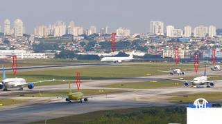IMPRESSIONANTE FOI AVIÃO PRA TODO LADO NO AEROPORTO DE GUARULHOS POUSOS E DECOLAGENS BELÍSSIMOS ✔