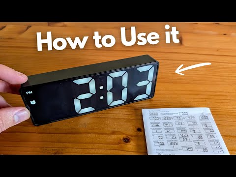 Manual & Instructions - LED Clock with Alarm & Large Digital Display GH0712L LC001 Settings