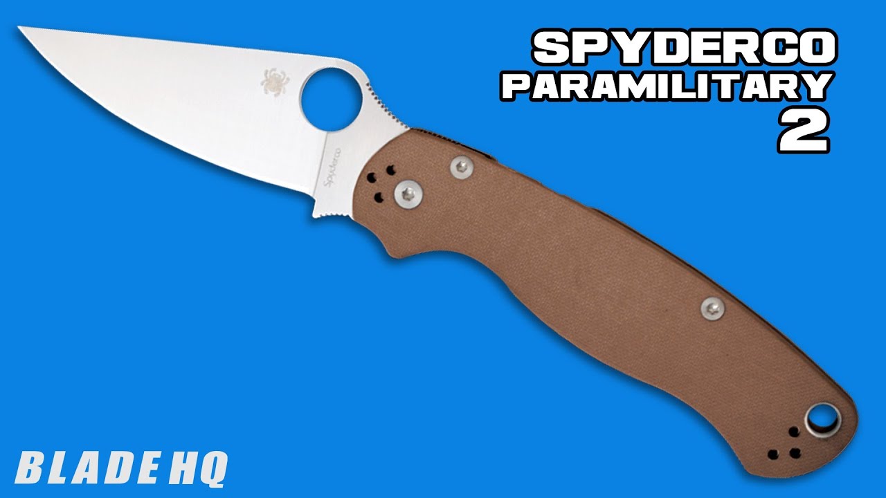 Spyderco Paramilitary 2 Knife Brown G-10 (3.4" Satin S35VN) C81GPBN2
