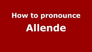 How to pronounce Allende