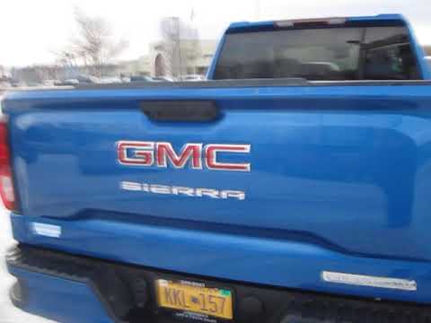 2023 blue /black GMC Sierra 1500 Elevation Crew Cab 4WD (3GTPUCEK9PG) with an 2.7L L4 DOHC 16V TURBO engine, 6A transmission, located at 9530 Old Seward Highway, Anchorage, AK, 99515, (907) 349-3343, 61.134140, -149.865570 - in transit - Photo#0