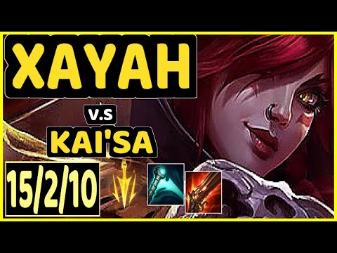 INNAXE (XAYAH) vs KAI'SA - 15/2/10 KDA BOTTOM ADC GAMEPLAY - EUW Ranked GRANDMASTER