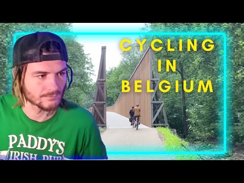 American Reacts to Cycling through the heathland Belgium