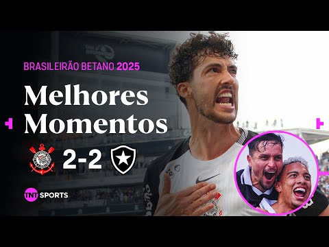 GOLAÇO DE VOLEIO, LANCE POLÊMICO E FALHA DA ZAGA | CORINTHIANS 2X2 BOTAFOGO | MELHORES MOMENTOS