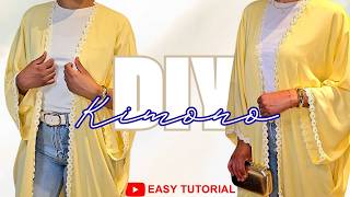 How To Sew a Stunning Open Abaya/Kimono for Summer ✨ Beginner Friendly