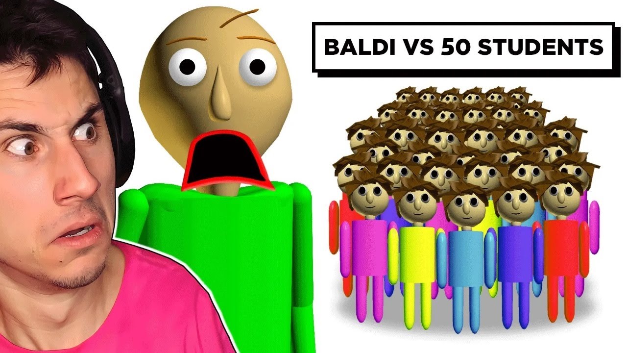 50 Players Help Me Beat Baldi's Basics!