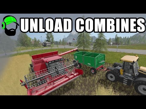Farming Simulator 17 Courseplay Tutorial - How to unload a combine