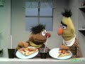 Sesame Street Ernie And Bert Eats Pizza And Drinks Grape Juice