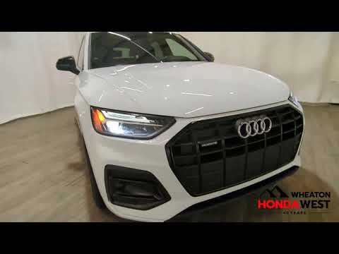 2024 Audi Q5 Komfort 45 TFSI quattro in White for sale at Wheaton Honda West in Calgary, AB