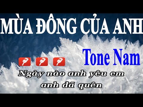 Mùa Đông Của Anh - Karaoke Tone Nam | Yêu ca hát - Love Singing |