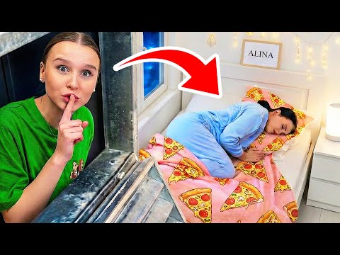 Heimlich im Zimmer verstecken & Alina beobachten ! 🤫🏡 (Sie merkt es nicht)