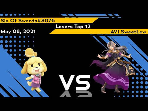 [Smash Ultimate] XeNOwifi Monthly 3 (Losers Top 12) - Six Of Swords#8076 vs AVI | SweetLew