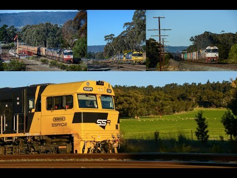 12/10/18 Vic NE Freight action | SSR's GT46ACE Locomotives No 102 and 101 in Victoria