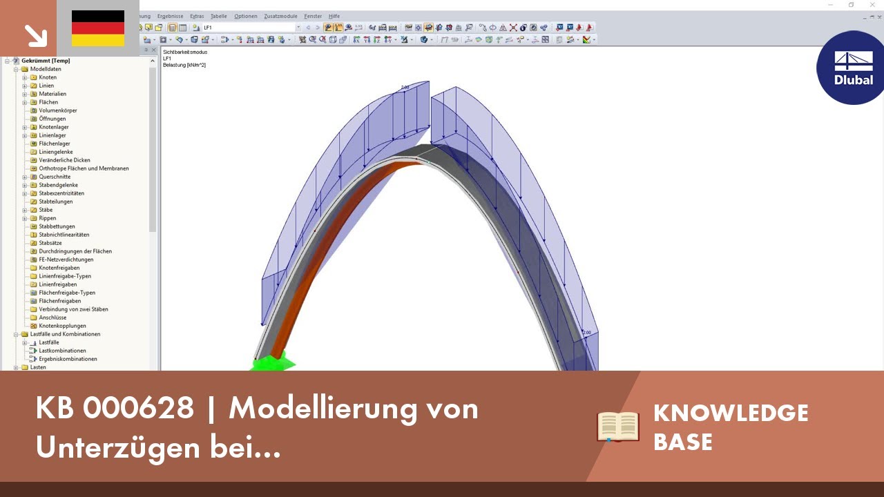 KB 000628 | Modellierung von Unterzügen bei Brettsperrholzkonstruktionen mit Rippen