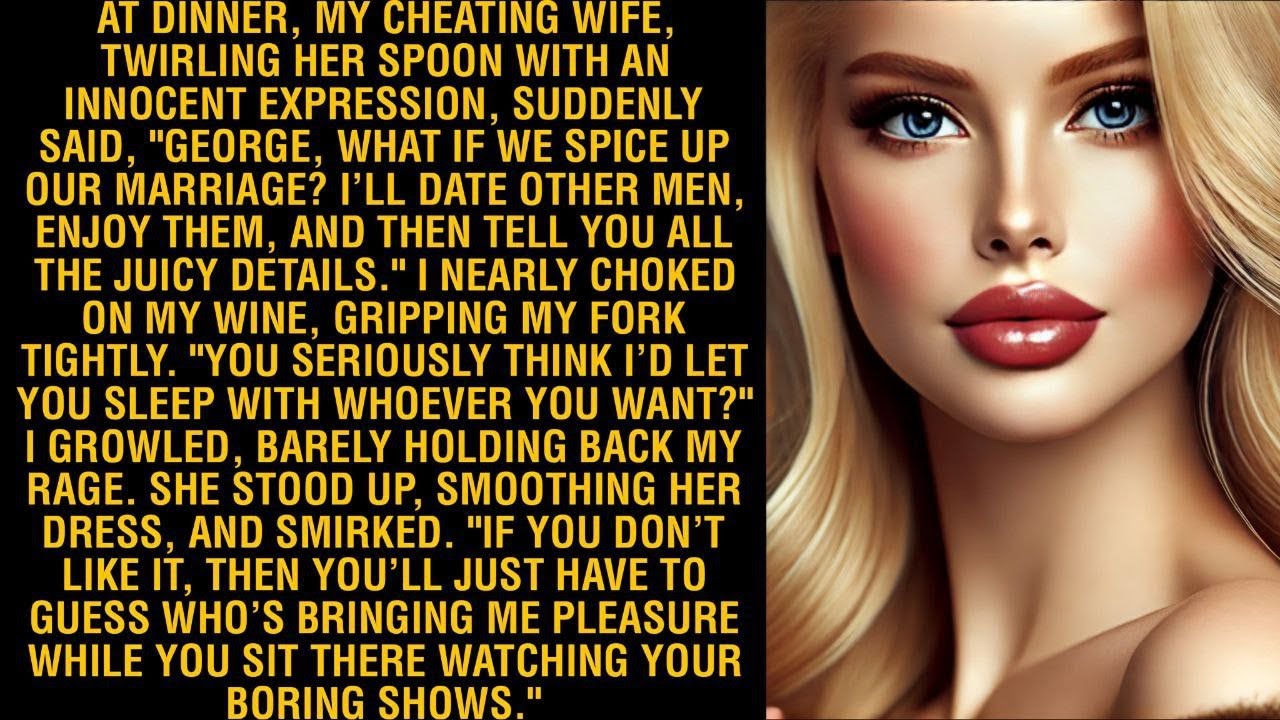 AT DINNER, MY CHEATING WIFE, TWIRLING HER SPOON WITH AN INNOCENT EXPRESSION, SUDDENLY SAID, "GEORGE