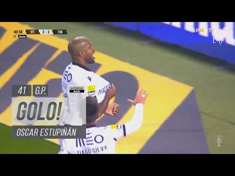 Goal | Golo Oscar Estupiñán: Vitória SC (2)-2 Tondela (Liga 21/22 #14)
