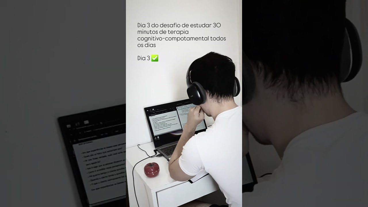 Dia 3 estudando 30 minutos por dia de terapia Cognitivo-Comportamental #psicologia