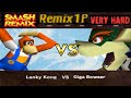 Smash Remix Classic Mode Remix 1P Gameplay With Lanky Kong VERY HARD