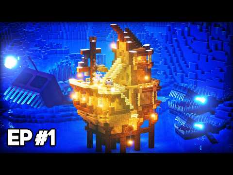 Surviving a DEADLY Frozen Ocean Only World in Minecraft