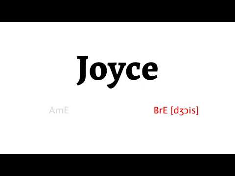How to Pronounce joyce in American English and British English
