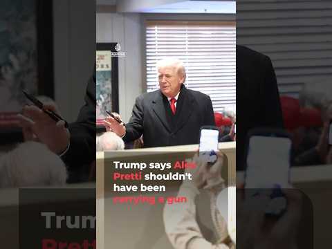 Trump says Alex Pretti shouldn't have been carrying a gun | AJ #shorts