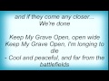 Sentenced - Keep My Grave Open Lyrics