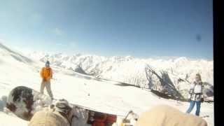 preview picture of video 'Guided 3 Valleys Off Piste Back Country Snowboard run with Taxi Pickup!'