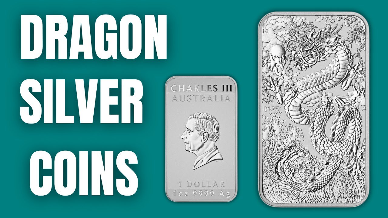 WOW - Dragon 2024 1oz Silver Rectangular Bullion $1 Coin Bar from the Perth Mint