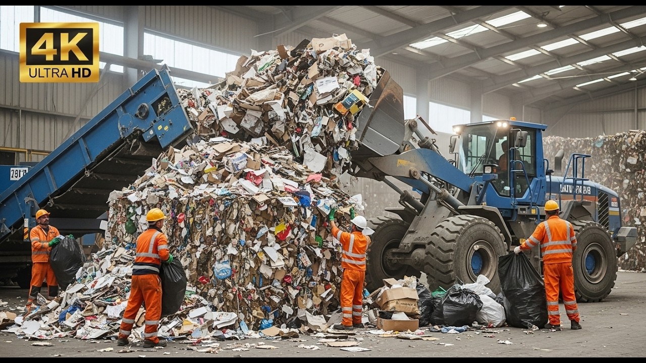 Paper Recycling Process: How Waste Paper becomes New Paper | Documentary (4K)