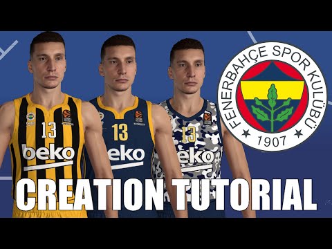 Fenerbahçe Istanbul ✪ NBA 2K22 EuroLeague | Jersey Creation Tutorial #EuroLeague2K22 #fenerbahçebeko