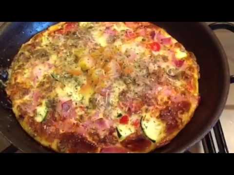 Ham pizza topped omelette. Slimming world