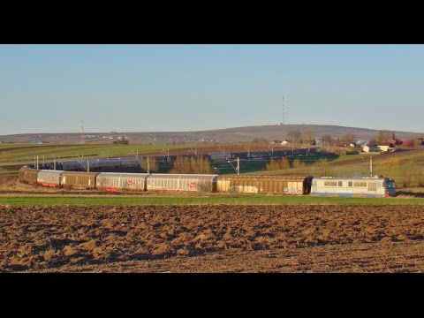 Tren de marfa UNICOM intra in statia Stroiesti - 09.04.2015