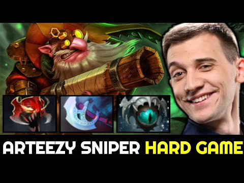ARTEEZY Sniper Try Hard Game vs TOP 3 MMR & 6 Slotted Death Prophet