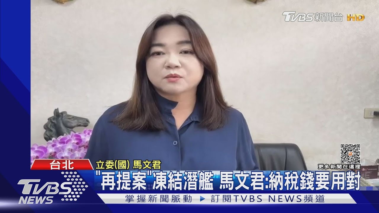 洩密續燒! 馬文君再提案凍結潛艦預算遭綠轟