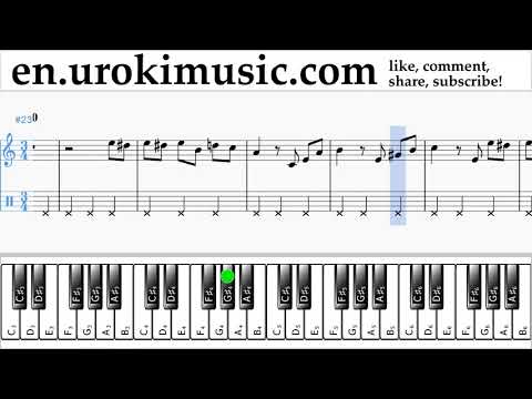 Piano lessons (right hand) Beethoven - Für Elise Sheet Music Tutorial Part#2 um-b352