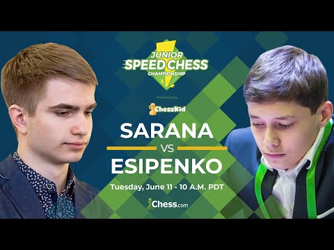 Alexey Sarana vs Andrey Esipenko: 2019 Junior Speed Chess Championship