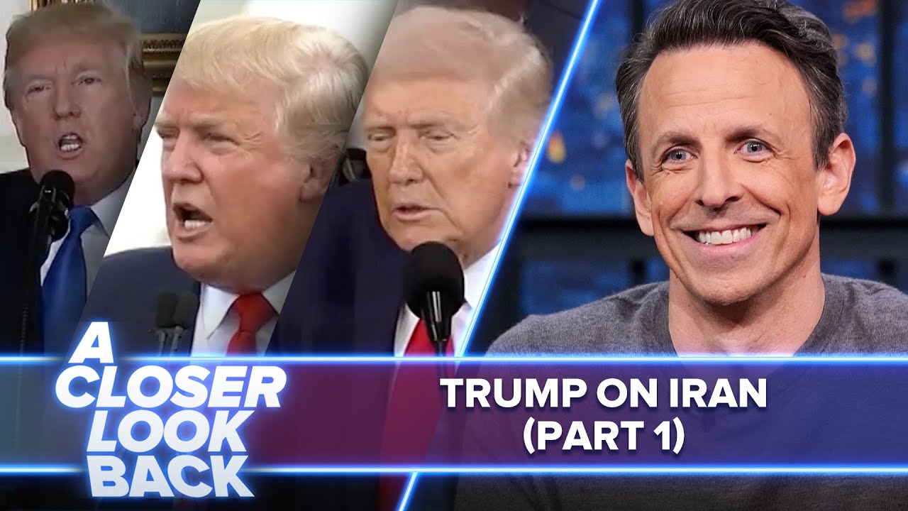Seth Meyers' 'A Closer Look' satirizes Trump administration's Iran policy and its effects on gas prices and Strait of Hormuz shipping