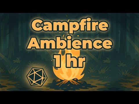 Cozy Campfire Ambience (No Music) | 1 Hour D&D Background Sounds