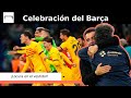 Celebración De Los Jugadores Del Barcelona Tras Ser Campeones De LaLiga