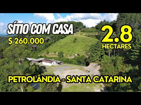 Sítio com casa à venda em Petrolândia Santa Catarina