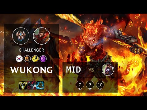 Wukong Mid vs Lulu - KR Challenger Patch 10.13