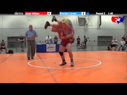 Jaydn Wilson vs. Brandon Larson at 2013 Junior Nationals - FILA - FS