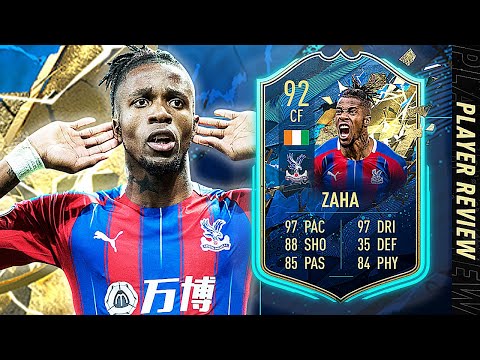 FIFA 20 TOTSSF WILFRED ZAHA PLAYER REVIEW! | THIS CARD IS CRAZY! | IS TOTS ZAHA WORTH IT? | FIFA 20