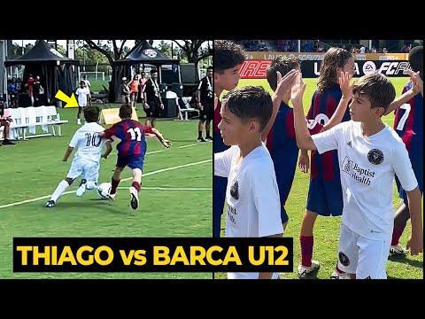 Thiago Messi brilliant dribbling skills against Barcelona U12 in matchday two La Liga futures