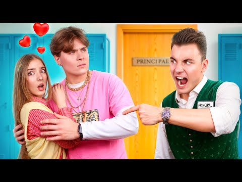 Neues Mädchen verliebt sich in den Schuldirektor-Sohn! Erster Tag an strenger Schule